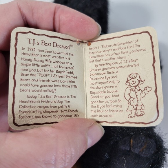 BOYDS BEARS BLACK CAT PEPPER B SCAREDYCAT DRESSED JOINTED PUMPKIN Damaged tag - Picture 7 of 9